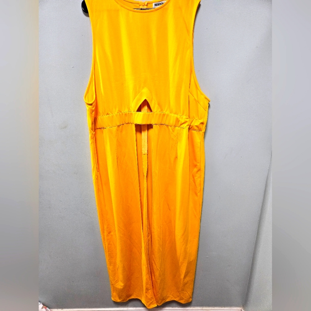 Yellow long dress plus size dress shirt.